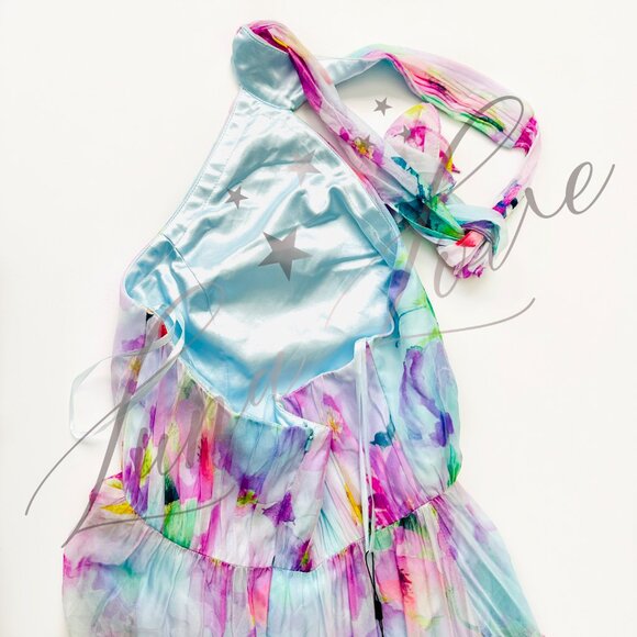 MAC DUGGAL x Anthropologie Asymmetrical Halter-Neck Tiered Gown (size 2) NWT - Picture 9 of 12